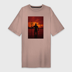 Женская футболка-платье Нептун в море