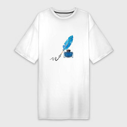 Женская футболка-платье Пишущее перо