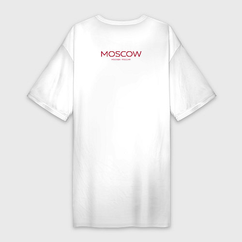 Женская футболка-платье Москва Герб - Я патриот / Белый – фото 2
