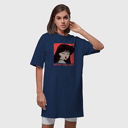 Футболка женская-платье Рей Хино, цвет: тёмно-синий — фото 2