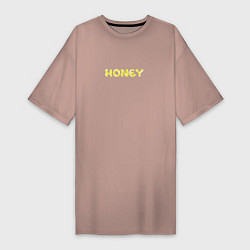 Футболка женская-платье Honey, цвет: пыльно-розовый