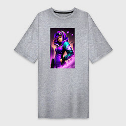 Футболка женская-платье Saints Row - fantasy character, цвет: меланж