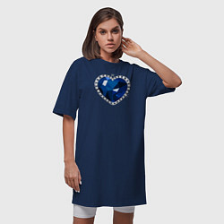 Футболка женская-платье Титаник сердце океана, цвет: тёмно-синий — фото 2