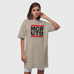 Футболка женская-платье Run Manchester United, цвет: миндальный — фото 2