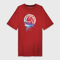Футболка женская-платье Ball in color, цвет: красный