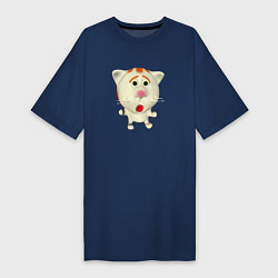 Женская футболка-платье Котик Мармелад