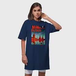 Футболка женская-платье MoMo - детский пляж на Красной площади в Москве, цвет: тёмно-синий — фото 2