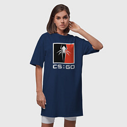 Футболка женская-платье CS spider, цвет: тёмно-синий — фото 2