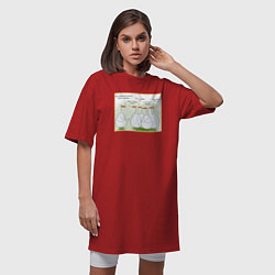 Футболка женская-платье Друзья за 30, цвет: красный — фото 2