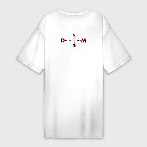 Женская футболка-платье Depeche Mode - Memento Mori Logo / Белый – фото 2