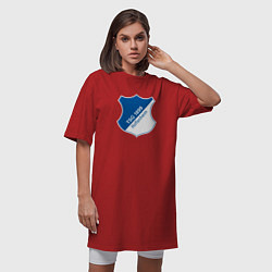 Футболка женская-платье Hoffenheim fc germany, цвет: красный — фото 2