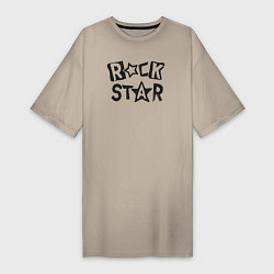Женская футболка-платье Рок звезда