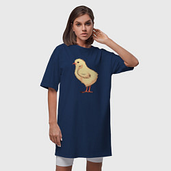 Футболка женская-платье Красивый цыплёнок, цвет: тёмно-синий — фото 2