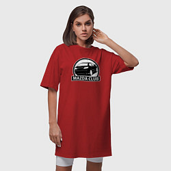 Футболка женская-платье Mazda club, цвет: красный — фото 2
