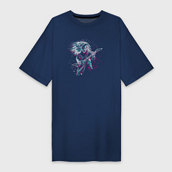 Футболка женская-платье Color rock, цвет: тёмно-синий