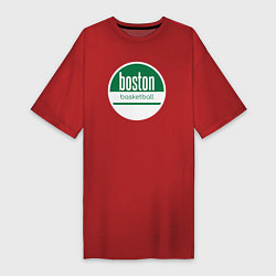 Футболка женская-платье Boston basket, цвет: красный