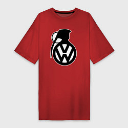 Футболка женская-платье Volkswagen grenade, цвет: красный