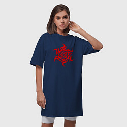 Футболка женская-платье Символ оберег звезда лады, цвет: тёмно-синий — фото 2
