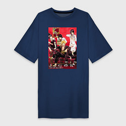 Футболка женская-платье Адский рай, цвет: тёмно-синий