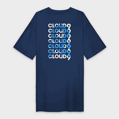 Женская футболка-платье Cloud9 - pattern / Тёмно-синий – фото 2