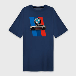 Футболка женская-платье Кроссовер BMW X6 M, цвет: тёмно-синий