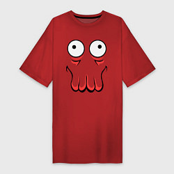 Женская футболка-платье John Zoidberg Face