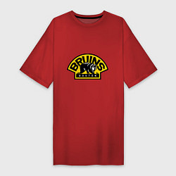 Футболка женская-платье HC Boston Bruins Label, цвет: красный