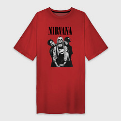 Футболка женская-платье Nirvana Group, цвет: красный