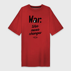 Футболка женская-платье War never changes, цвет: красный
