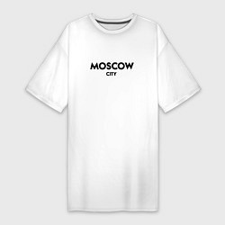 Футболка женская-платье Moscow City, цвет: белый
