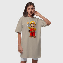 Футболка женская-платье Super Mario, цвет: миндальный — фото 2