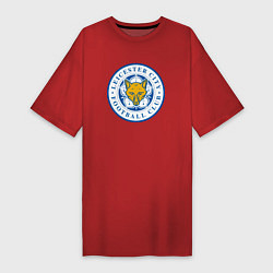 Футболка женская-платье Leicester City FC, цвет: красный
