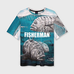 Женская футболка оверсайз Best fisherman