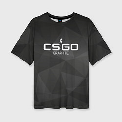 Футболка оверсайз женская CS:GO Graphite, цвет: 3D-принт