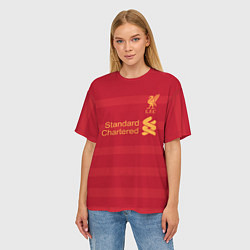 Футболка оверсайз женская Liverpool FC: Standart Chartered, цвет: 3D-принт — фото 2