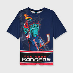 Женская футболка оверсайз New York Rangers