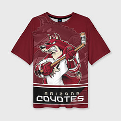 Футболка оверсайз женская Arizona Coyotes, цвет: 3D-принт