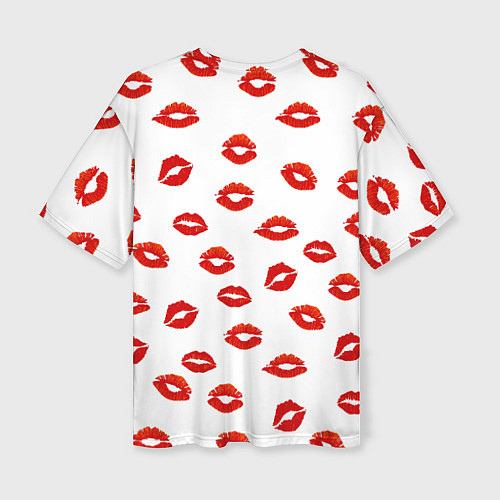 Женская футболка оверсайз Поцелуйчики / 3D-принт – фото 2