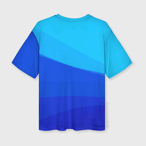 Женская футболка оверсайз Bugatti hypercar / 3D-принт – фото 2