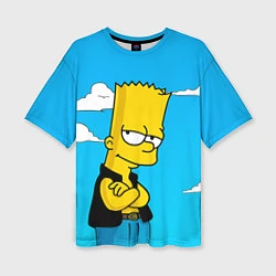 Женская футболка оверсайз Задумчивый Барт