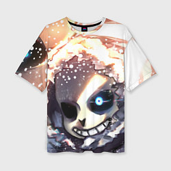 Женская футболка оверсайз Sans and snow