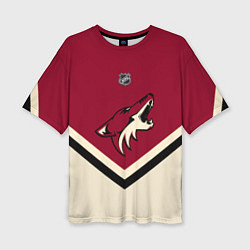 Футболка оверсайз женская NHL: Arizona Coyotes, цвет: 3D-принт