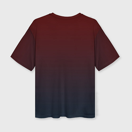 Женская футболка оверсайз Огонь против воды / 3D-принт – фото 2