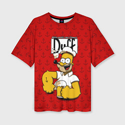 Женская футболка оверсайз Duff Beer