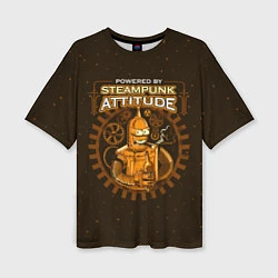 Женская футболка оверсайз Steampunk Attitude