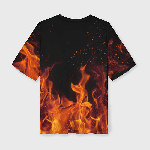 Женская футболка оверсайз Linkin Park: Hell Flame / 3D-принт – фото 2