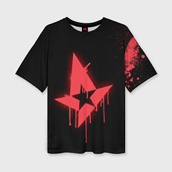 Женская футболка оверсайз Astralis: Black collection