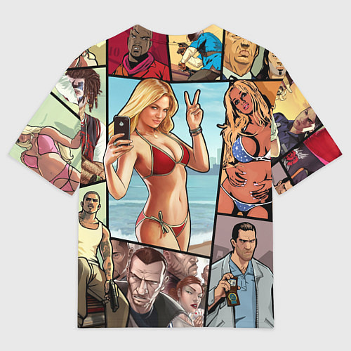 Женская футболка оверсайз GTA V / 3D-принт – фото 2