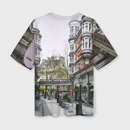 Женская футболка оверсайз Лондон - бульвар / 3D-принт – фото 2