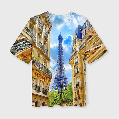 Женская футболка оверсайз Daytime Paris / 3D-принт – фото 2